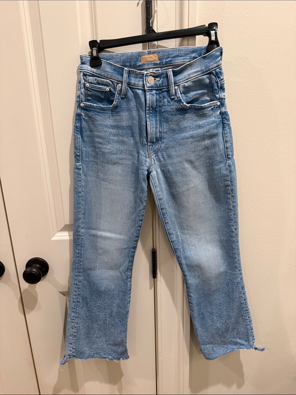 MOTHER Light Blue Cropped Ankle Jeans